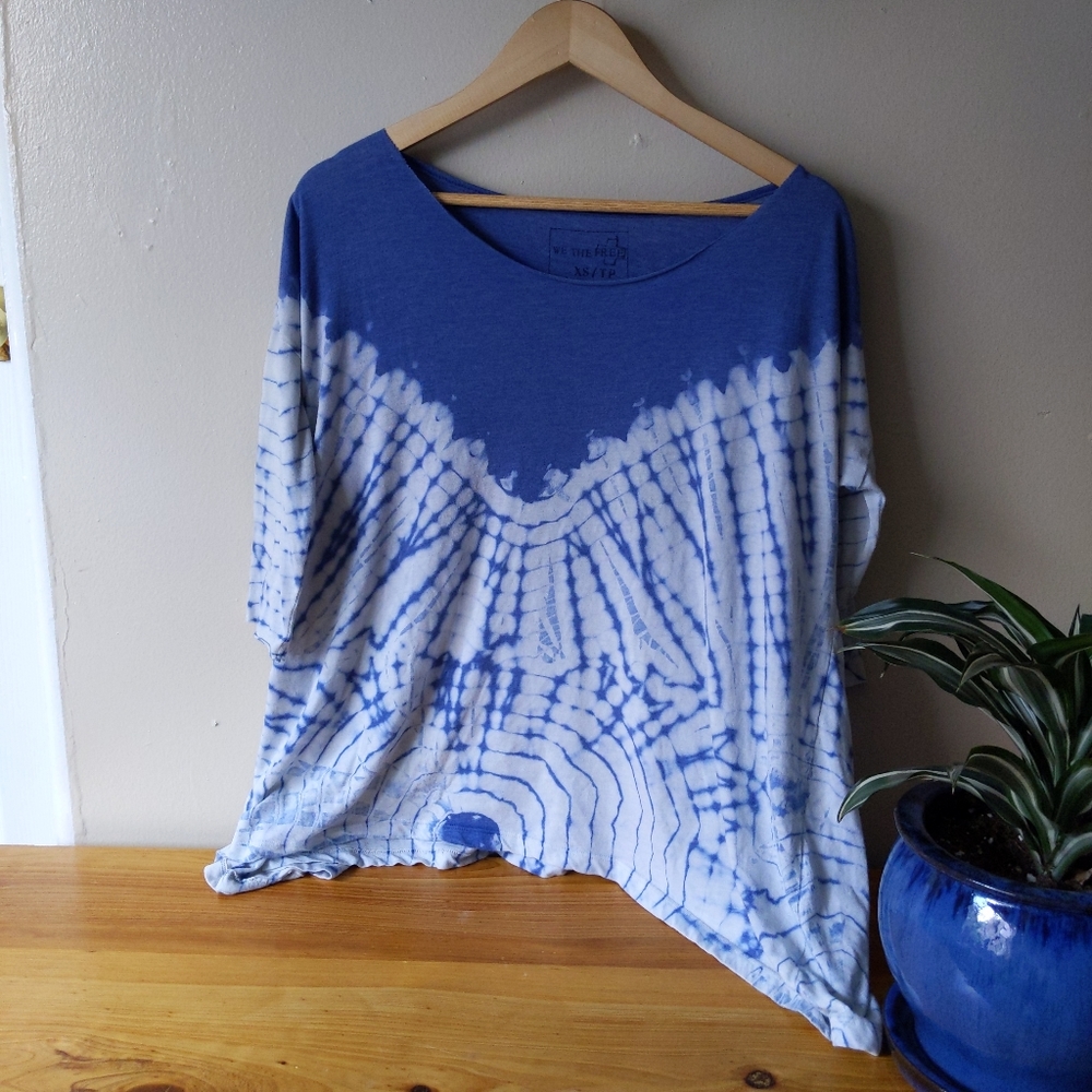 Free People We The Free Blue Tie Dye